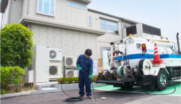 高圧洗浄での清掃