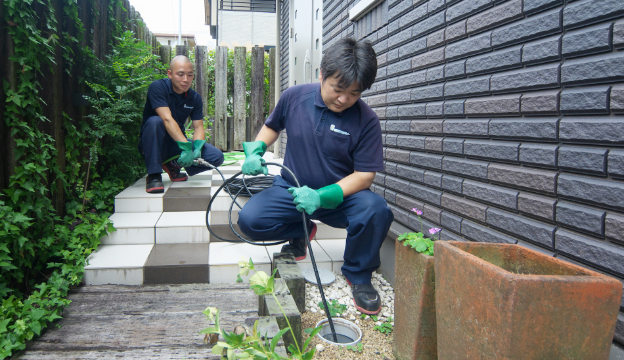 高圧洗浄での清掃